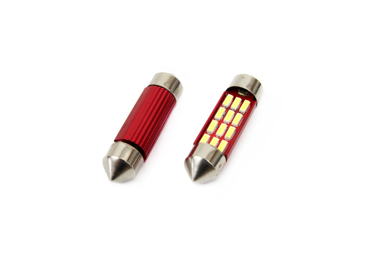Dome - 39MM LED - CANBUS - 16SMD - 4014 - 12/24V - 2 stuks - wit Dome - 39MM LED - CANBUS - 16SMD - 4014 - 12/24V - 2 stuks - wit